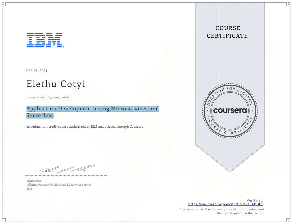 IBM Full Stack Certificate 1